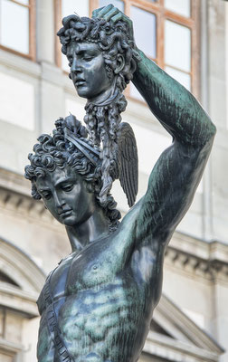 Skulptur in Florenz Perseus mit der Medusa