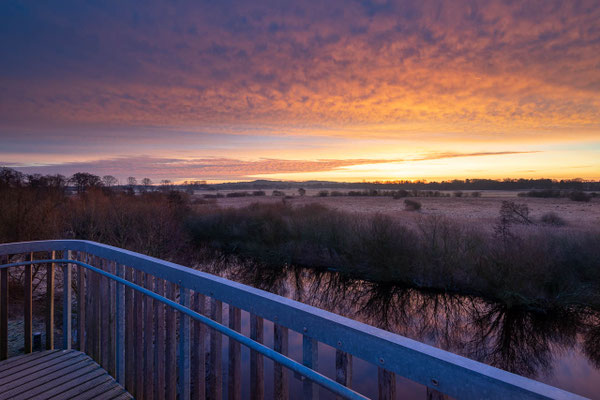 Ein kalter Wintermorgen an der Hamme in Worpswede