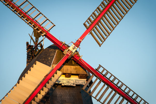Worpsweder Mühle im Abendlicht.