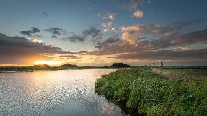 Ein ruhiger Sommerabend an der Hamme bei Worpswede