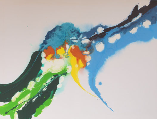 abstract acrylic painting | fluid acrylic painting