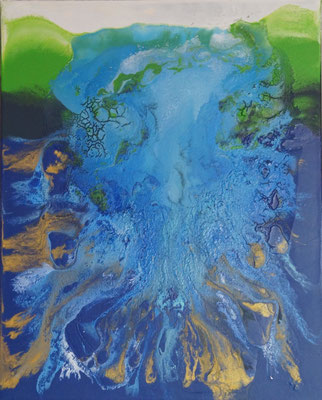 abstract acrylic painting | fluid acrylic painting