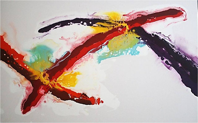 abstract acrylic painting | fluid acrylic painting