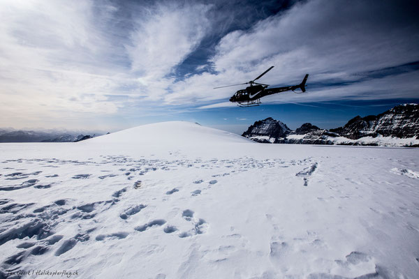 Gletscherlandung Helikopterflug