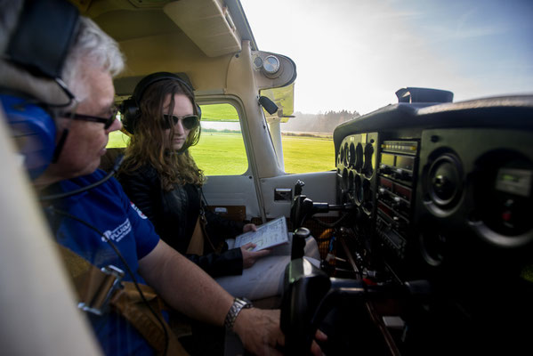 Cockpit Flugzeug Chessna 