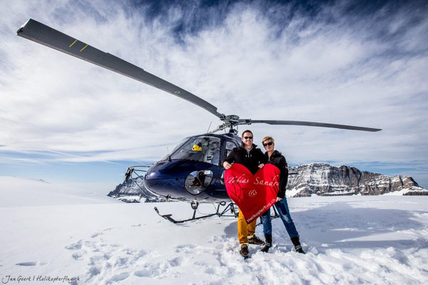 Gletscherlandung Helikopterflug