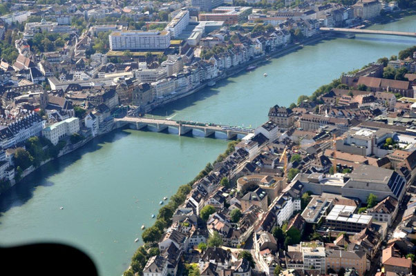 Basel Stadt Rundflug Helikopter