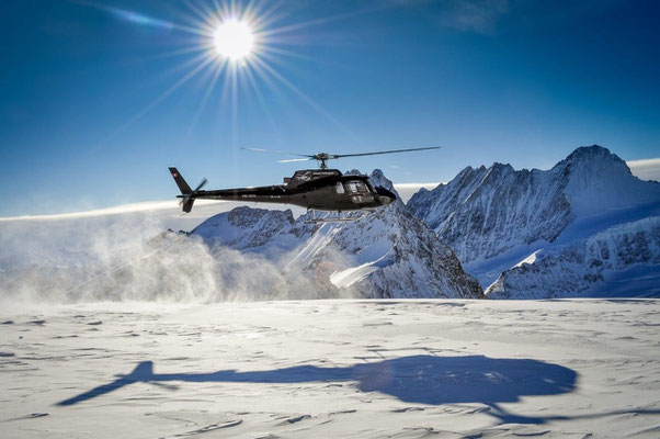 Gletscherlandung Helikopterflug