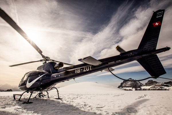 Helikopterflug  Gletscherlandung
