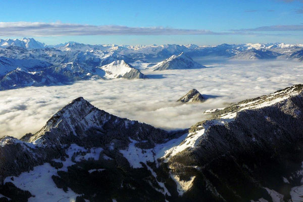 Nebelmeer Rundflug Helikopter