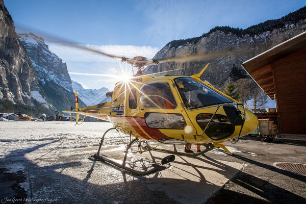 Helikopterflug  Jungfraujoch