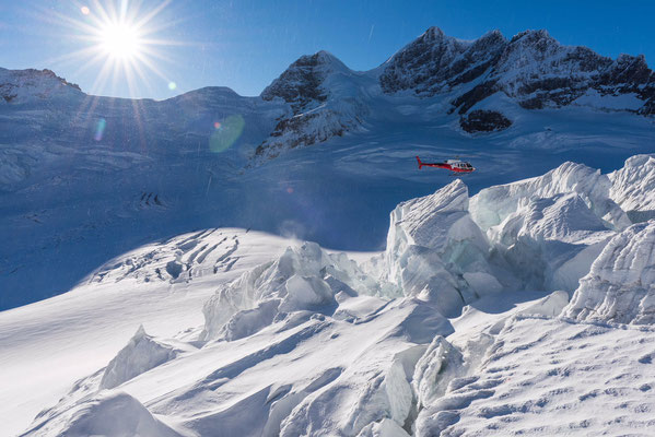 Alpenrundflug mit Gletscherlandung