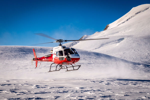 Helikopter Gletscherlandung