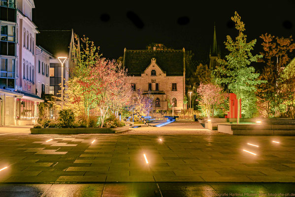 Obertorplatz in Hechingen bei Nacht