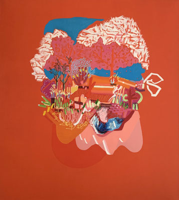 en rie, 2024, Öl und Acrylfarbe auf Leinwand, 140x110cm