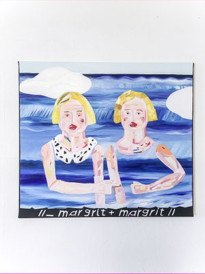 margrit + margrit, 2020, Ölfarbe auf Leinwand, 82 x 90 cm