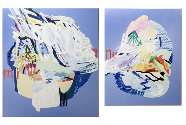 don´t cry for me captain planet, 2019, Ölfarbe auf Leinwand, 130 x 215 cm (oil on canvas, 51 x 84 1/2 in.)