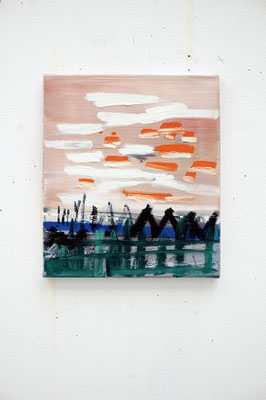 havv, 2017, Ölfarbe auf Leinwand, 40 x 35 cm (oil on canvas, 15 1/2 x 13 1/2 in.)