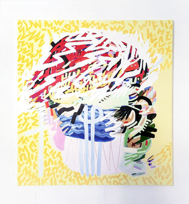 cry me a river, 2020, Ölfarbe auf Leinwand, 120 x 110 cm (oil on canvas, 47 x 43 in.)
