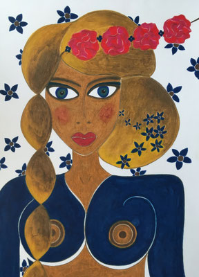 Parfum d'Ukraine, néopastel sur papier ©Saëlle Knupfer