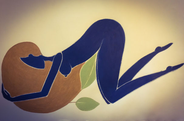 Femme d'Août. néopastel sur papier ©Saëlle Knupfer