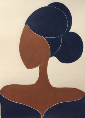 Portrait de Janvier, néopastel sur papier ©Saëlle Knupfer