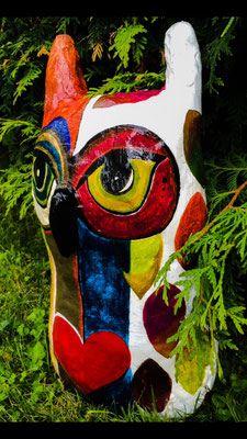 Hibou. Fibre de verre et résine ©Saëlle Knupfer 2016