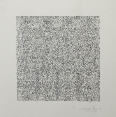 drawing20160321　2016　バロンケント紙、製図インク：ink on paper　image size　14.8 × 14.7 cm　paper size　21.0 × 21.0 cm　¥64,800.-