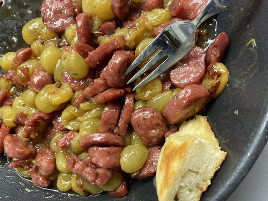 Salsiccia mit Trauben