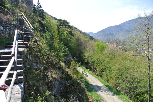 Aussicht von der Burgruine Hinteraus, Spitz an der Donau