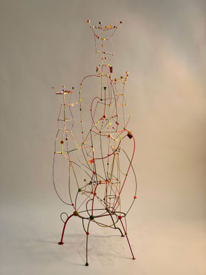 Tower Mountain 2019, Acrylic on steel, paper, epoxy.