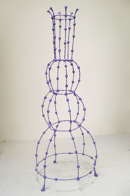 Polka Dot 2012, Acrylic on welded steel and epoxy 60 x 24 x 24" 