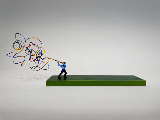 Wrangler, 2024, Acrylic on wood, Aqua Resin, epoxy, and steel.  8 x 21 x 6” (Private collection)