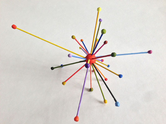 Twenty Six  2014, Acrylic on welded steel and epoxy 12 x 10 x 8" (Private collection)