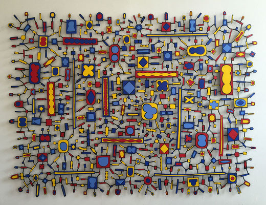 East Orange Boogie Woogie 2016, Acrylic on steel 47 x 64" (Private collection)