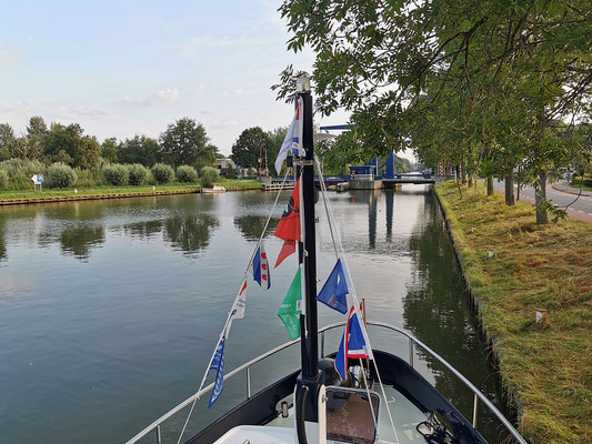 Unser Liegeplatz für die Nacht bei der Blauwe Brug.