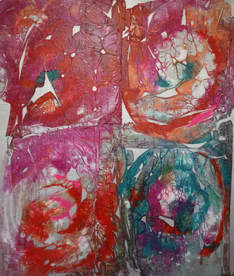Blütezeit 1          70x60          2023              Acryl auf Leinwand