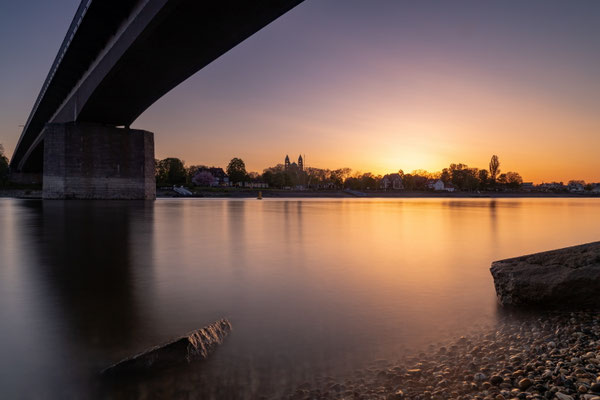 Helmut Braun_Sonnenuntergang am Rhein in Speyer