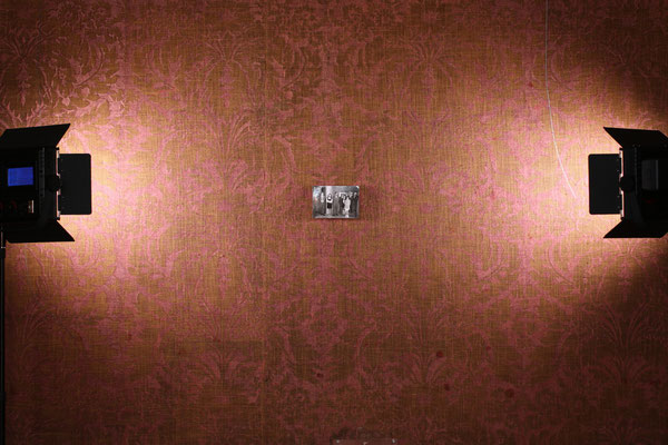 Aufnahmesituation für Künstlerbuch 1968 - Ratibor, in der Galerie Schloss Ratibor