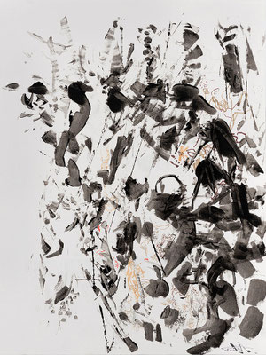 Les Alouettes, encre sur papier