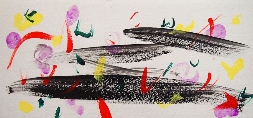 Untitled 220115,  Acrylic on paper,  108×227mm