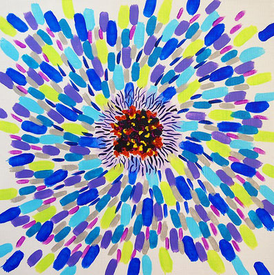 flower #40,  Acrylic on canvas,  315×315mm 