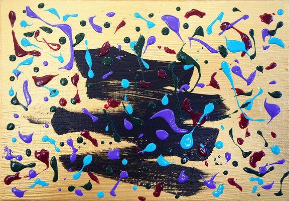 Untitled 211213,  Acrylic and string gel medium on canvas,  158×227mm