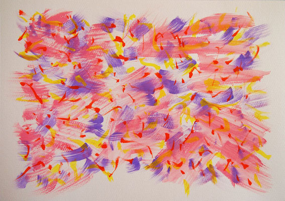 Undulation #79,  Acrylic on paper, 270×380mm