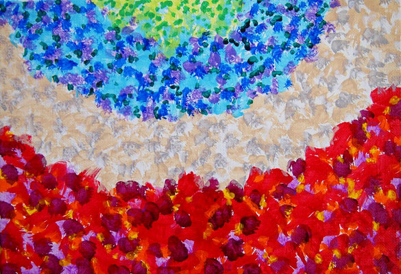 Flowers of Light,  Acrylic on canvas,  158×227mm