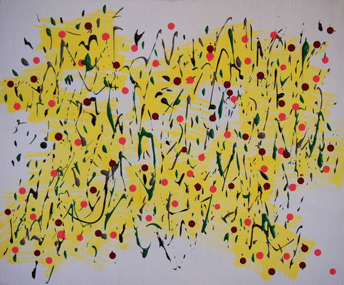 Undulation #74,  Acrylic and String gel medium on canvas,  380×455mm