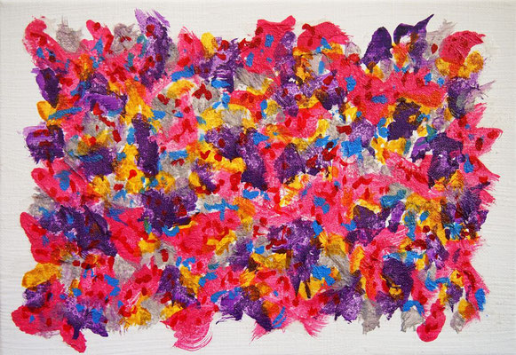 Untitled 241027,  Acrylic and natural sand on canvas,  158×227mm