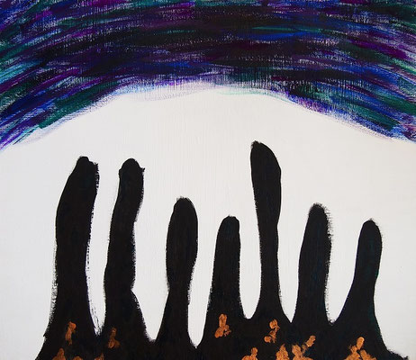 Untitled 200808,  Acrylic on canvas,  455×530mm