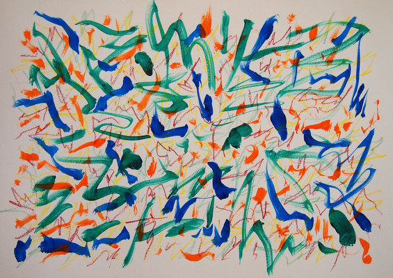 Energy #17, Acrylic and colored pencils on paper, 270×380mm