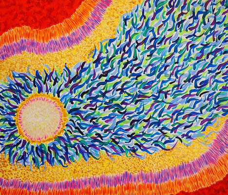 Void & Dragon Eye,  Acrylic on canvas,  455×530mm